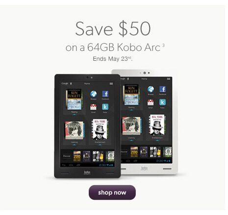Save $50 on a 64GB Kobo Arc(3)