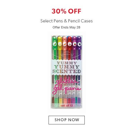 30% off select pens and pencil cases 30% off select pens and pencil cases