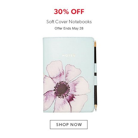 30% off soft cover notebooks 30% off soft cover notebooks