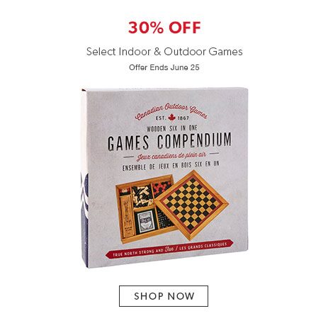 30% off select indoor and outdoor games 30% off select indoor and outdoor games