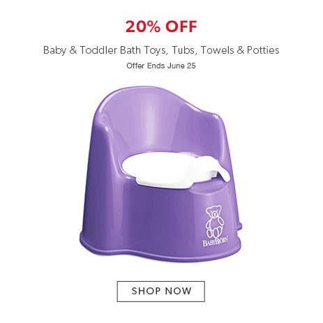 20% off baby and toddler bath toys, tubs, towels, and potties 20% off baby and toddler bath toys, tubs, towels, and potties