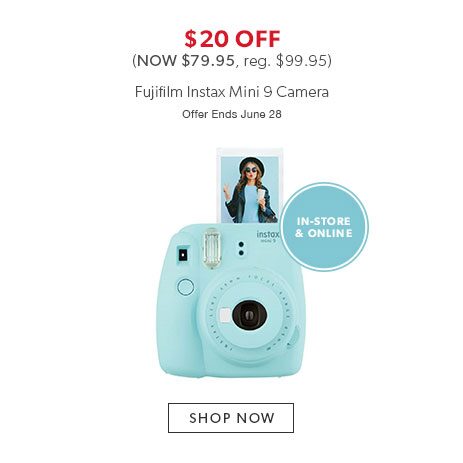 $20 off Fujifilm Instax Mini 9 Cameras - in-store and online $20 off Fujifilm Instax Mini 9 Cameras - in-store and online