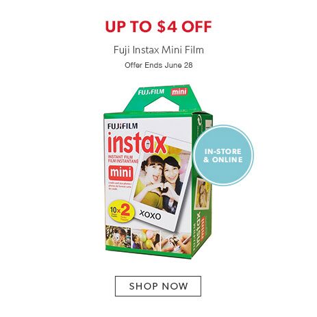 up to $4 off Fuji Instax Mini film - in-store and online up to $4 off Fuji Instax Mini film - in-store and online