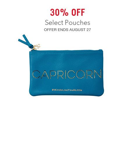 30% off select pouches 30% off select pouches