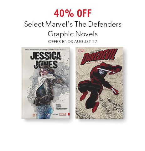 40% off select Marvel's The Defenders graphic novels 40% off select Marvel's The Defenders graphic novels