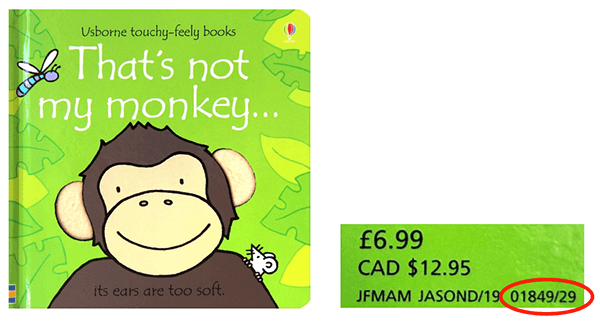 Usborne Publishing Ltd. is conducting a recall of the “That’s not my monkey” board book