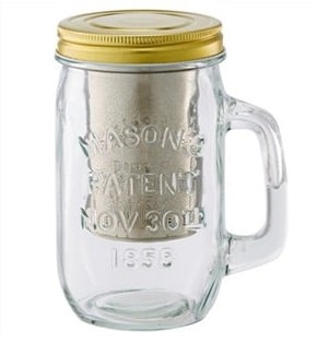 Notice of Recall Mason Jar Mug with Tea Steeper