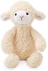 Perched Little Lamby with Rattle