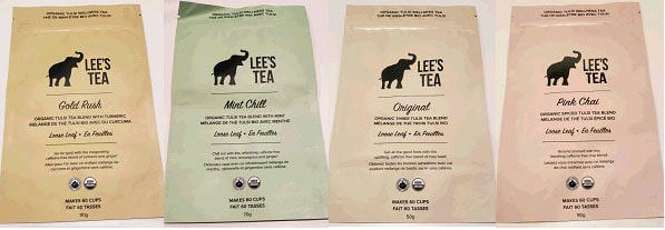 Lee's Provisions Inc. is voluntarily recalling certain lot numbers of Lee's Tea brand teas from the marketplace due to possible salmonella contamination