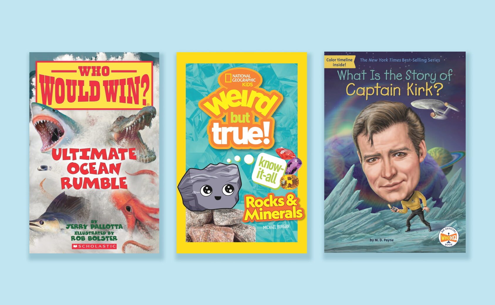 Kids' non-fiction favourites including What is the Story of Captain Kirk?
