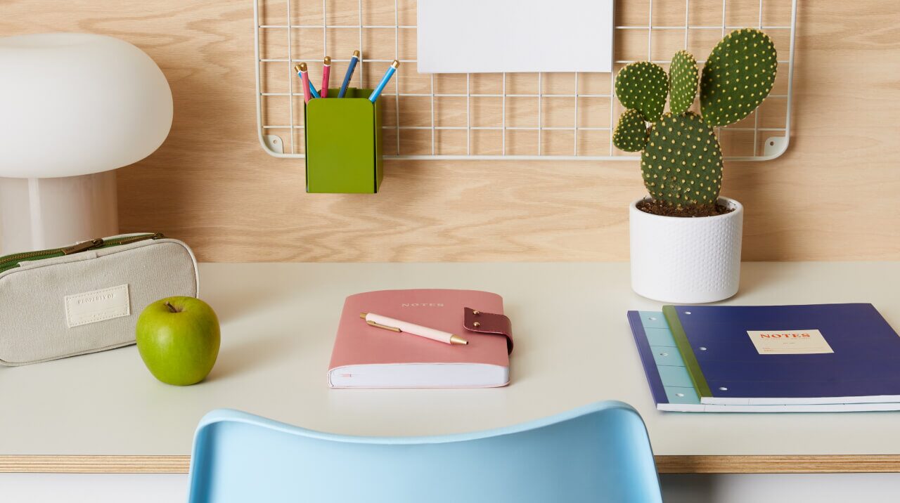 Desk with NOTA Back To School collection