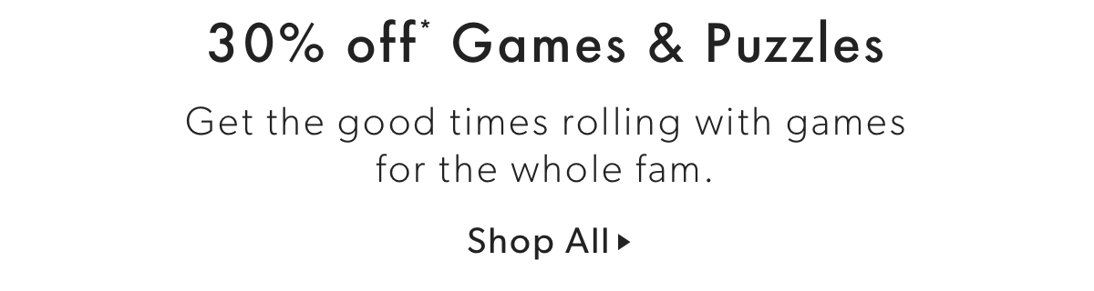 30% off* Games & Puzzles