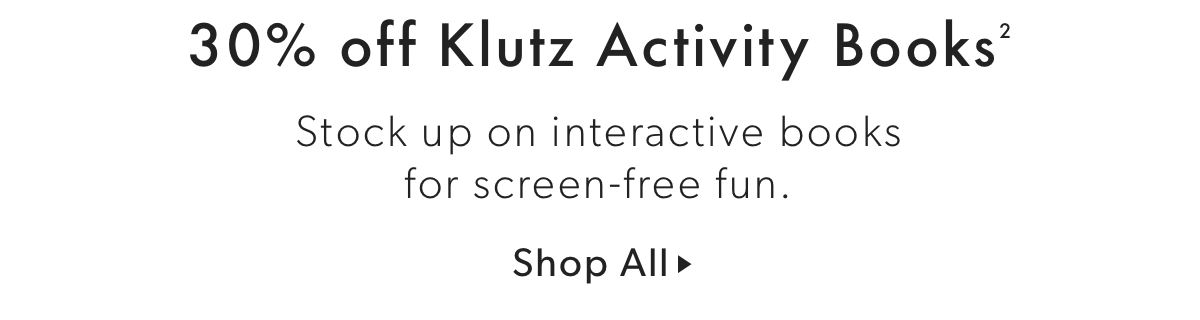 30% off Klutz Activity Books