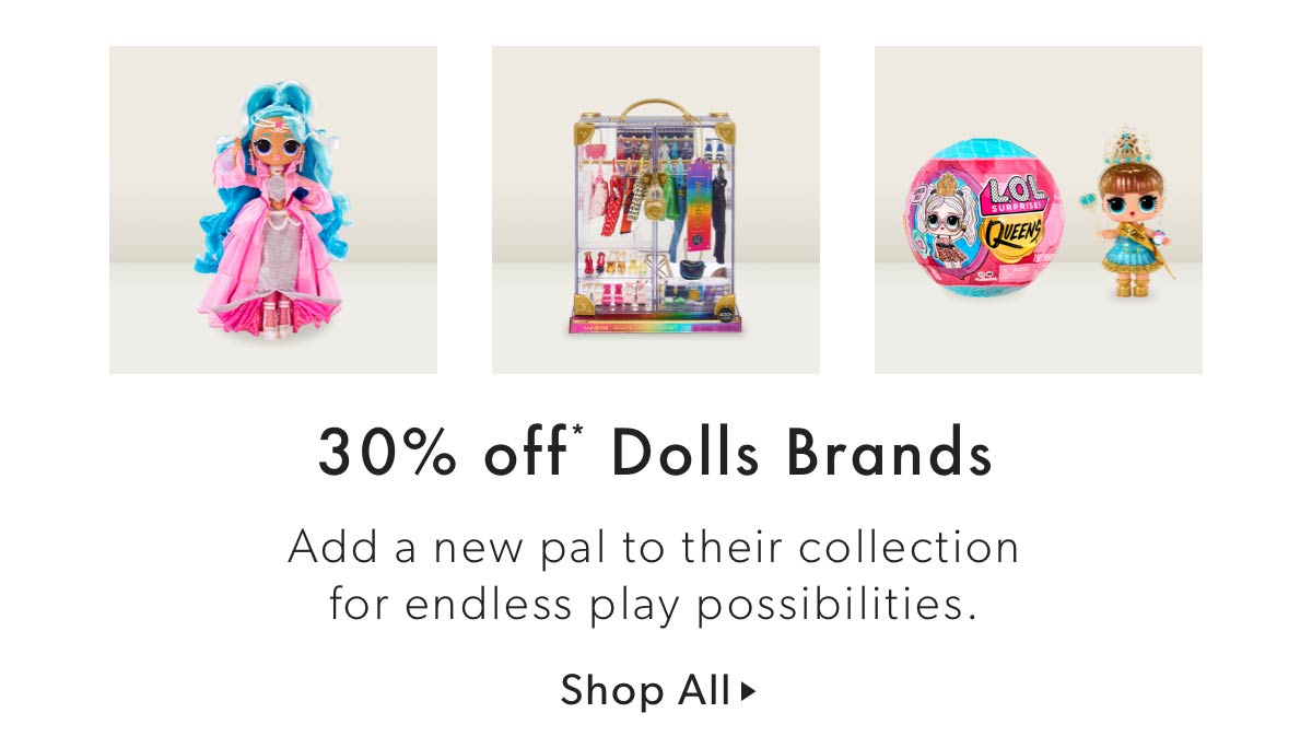 30* off* Doll Brands