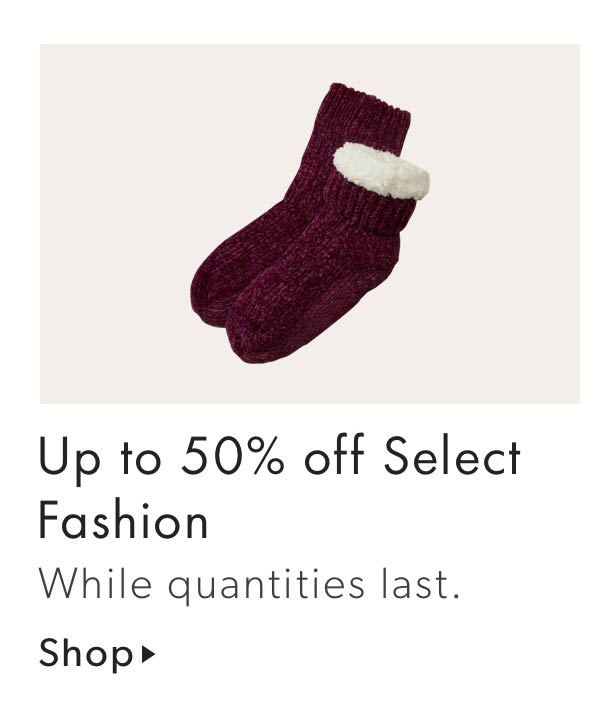 Up to 50% off Select Fashion