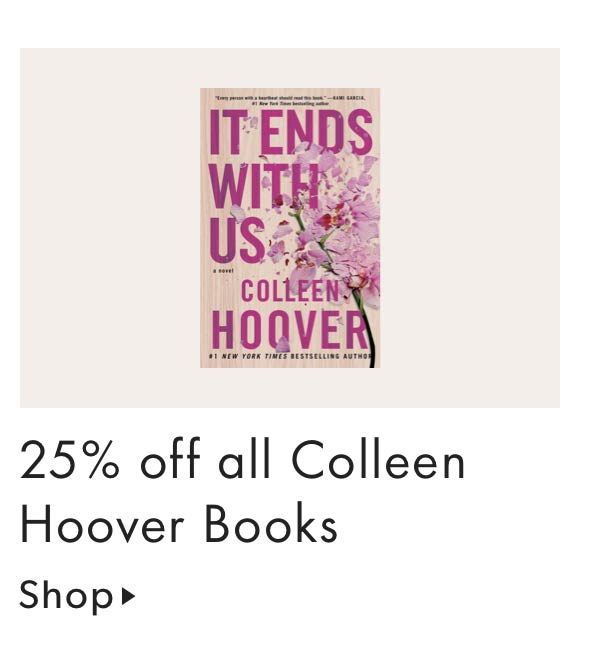 25% off all Colleen Hoover Books