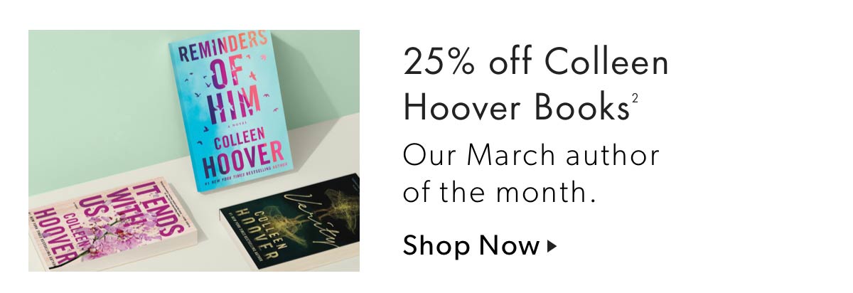 25% off Colleen Hoover Books