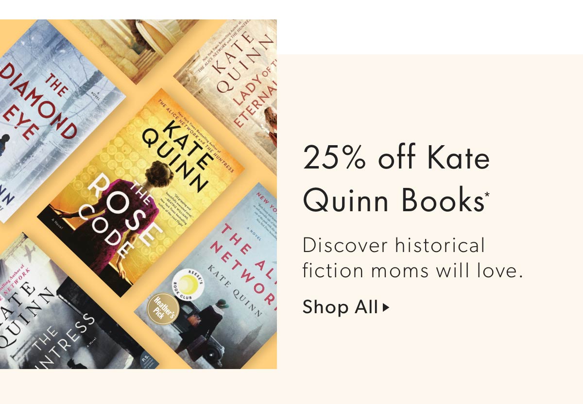 25% off Kate Quinn Books