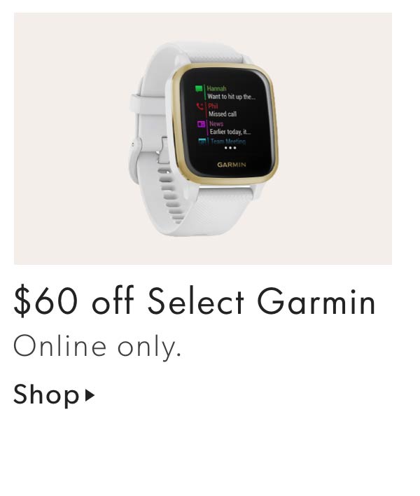 $60 off select garmin