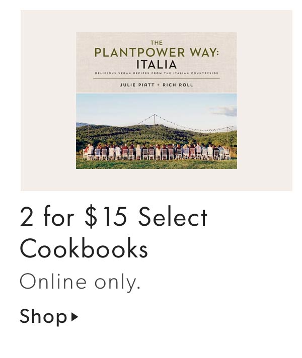 2 for $15 select cookbooks