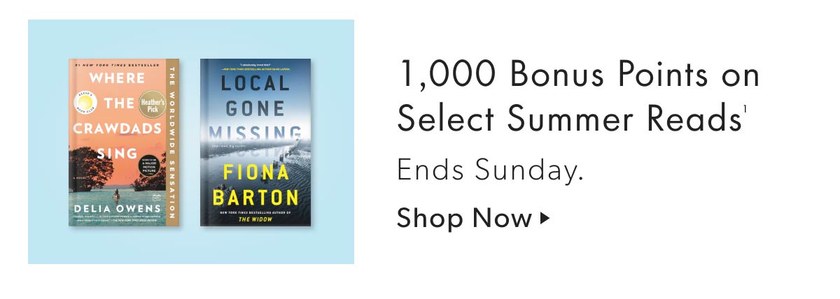 1,000 Bonus Points on Select Summer Reads