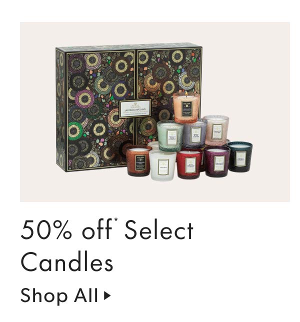 50% off Select Candles