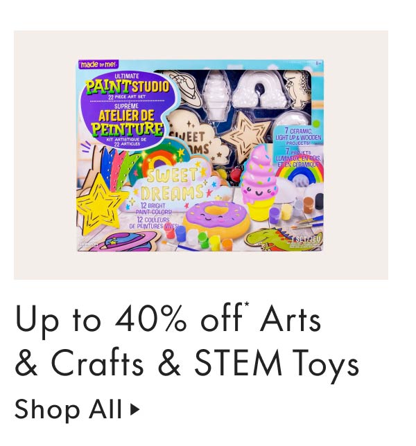 Up to 40% off Arts & Crafts & STEM Toys