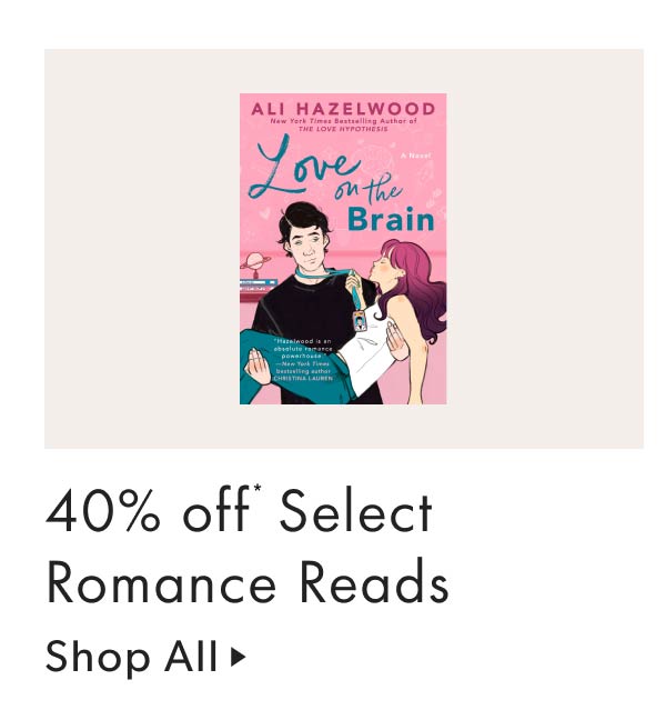 40% off Select Romance Reads