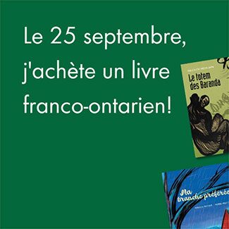 Photo Instagram @indigofrancais: le Jour des Franco-Ontariens et des Franco-Ontariennes à travers l’initiative : Le 25 septembre, j’achète un livre franco-ontarien!