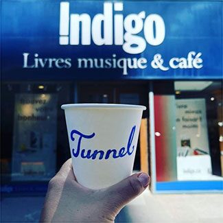 Photo Instagram @indigofrancais: GRANDE NOUVELLE Le café @tunnelespresso ouvre officiellement ses portes dans le magasin Indigo de Place Montréal Trust!