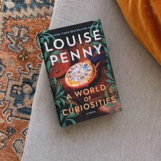 @indigo instagram post: #LouisePenny has done it again. In the 18th and newest instalment of her Inspector Gamache series, #AWorldOfCuriosities