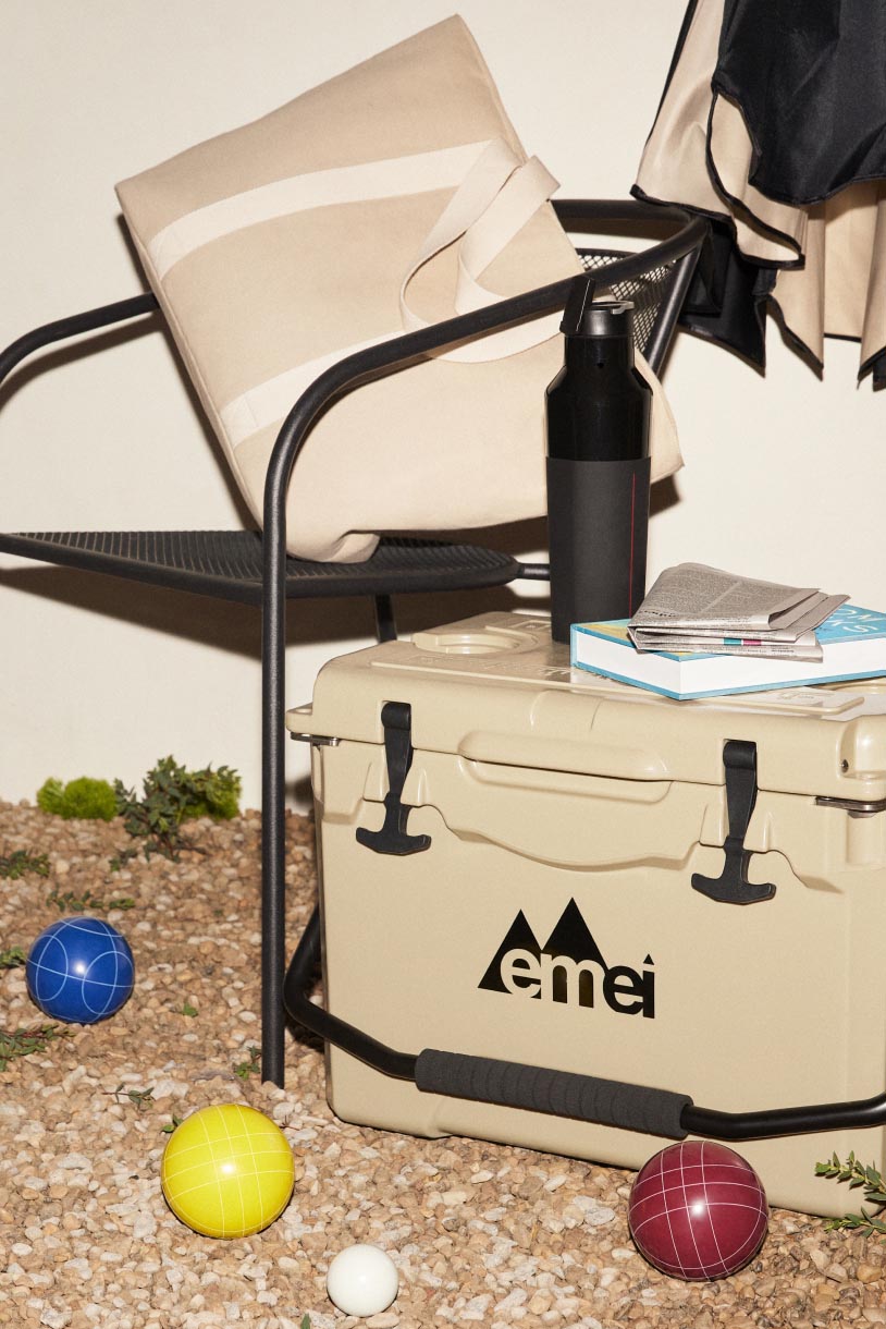 Outdoor gifts for Father's Day, including a cooler and bocce ball set.