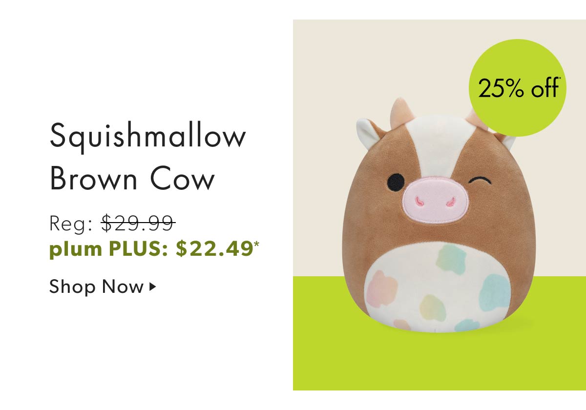 Squishmallow Brown Cow