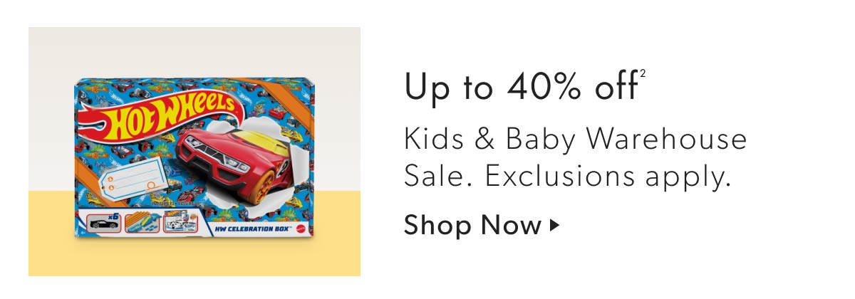 Up to 40% off Kids & Baby